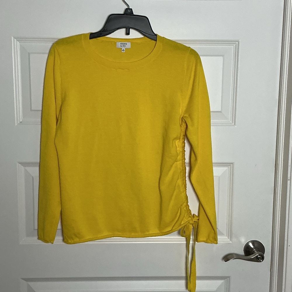 crown & ivy Yellow Crew Neck Sweater